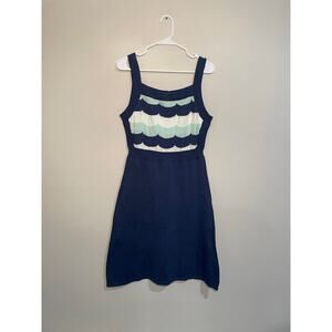 ModCloth Blue Retro Print Knit Mini Dress‎